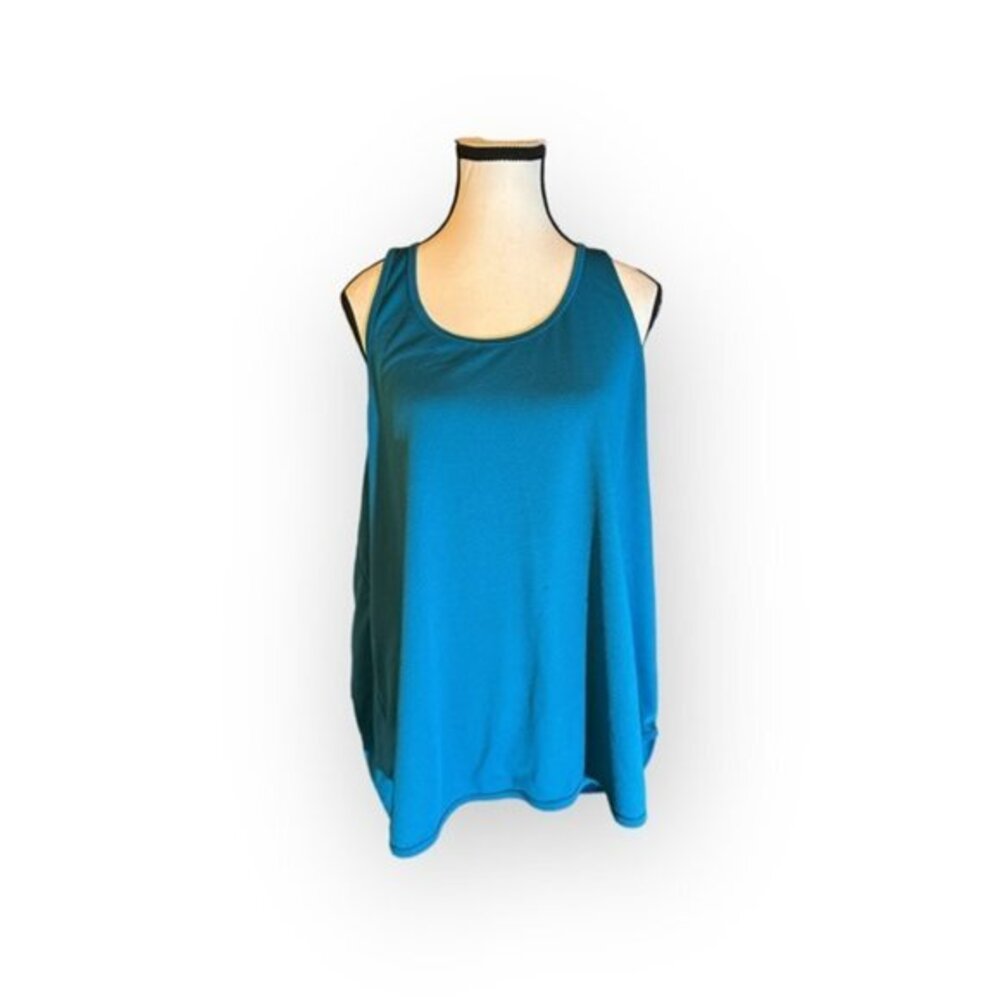 Women’s Hyba 3X Blue Racerback Athletic Workout Tank 22 24 XXXL